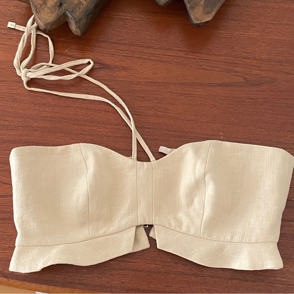 Addy Linen Twill Halter Topnude - Picture 5 of 7